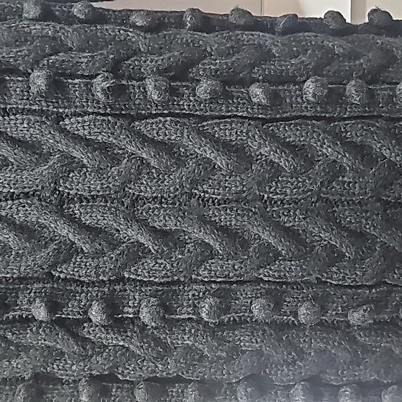 NWT Farm Rio XS Black Braided Midi Fall Winter Sweater Anthropologie Dress - Picture 4 of 10